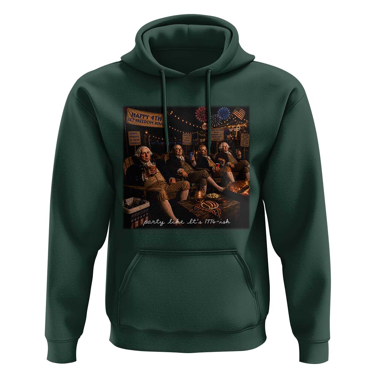 Party Like It Is 1776 Founding Father Hoodie Funny 4th of July Meme