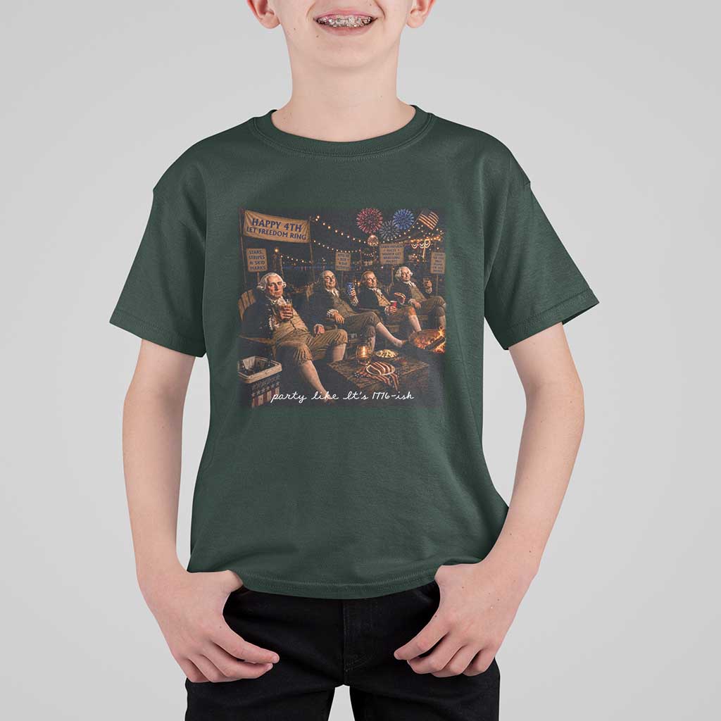 Party Like It Is 1776 Founding Father T Shirt For Kid Funny 4th of July Meme