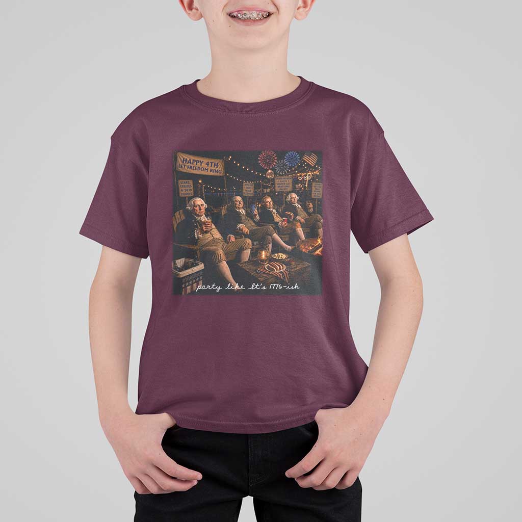 Party Like It Is 1776 Founding Father T Shirt For Kid Funny 4th of July Meme