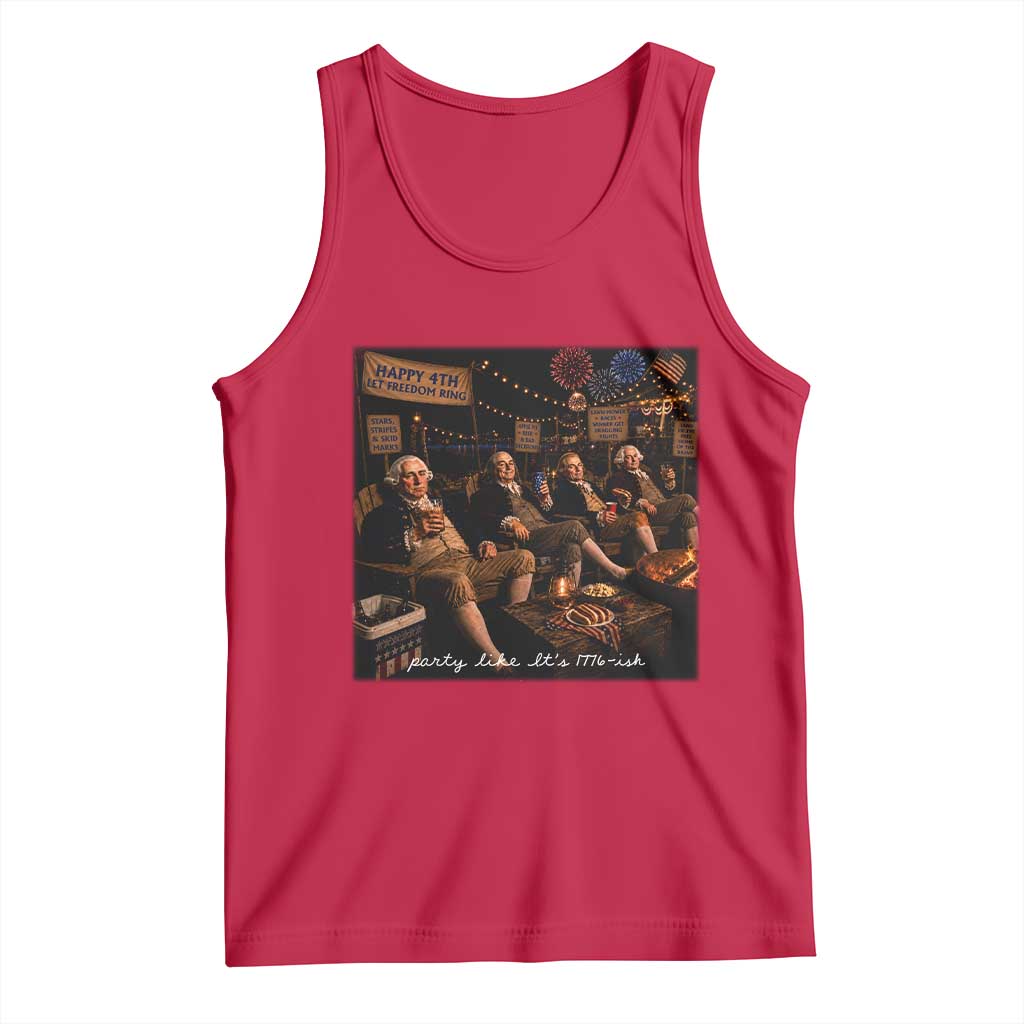 Party Like It Is 1776 Founding Father Tank Top Funny 4th of July Meme