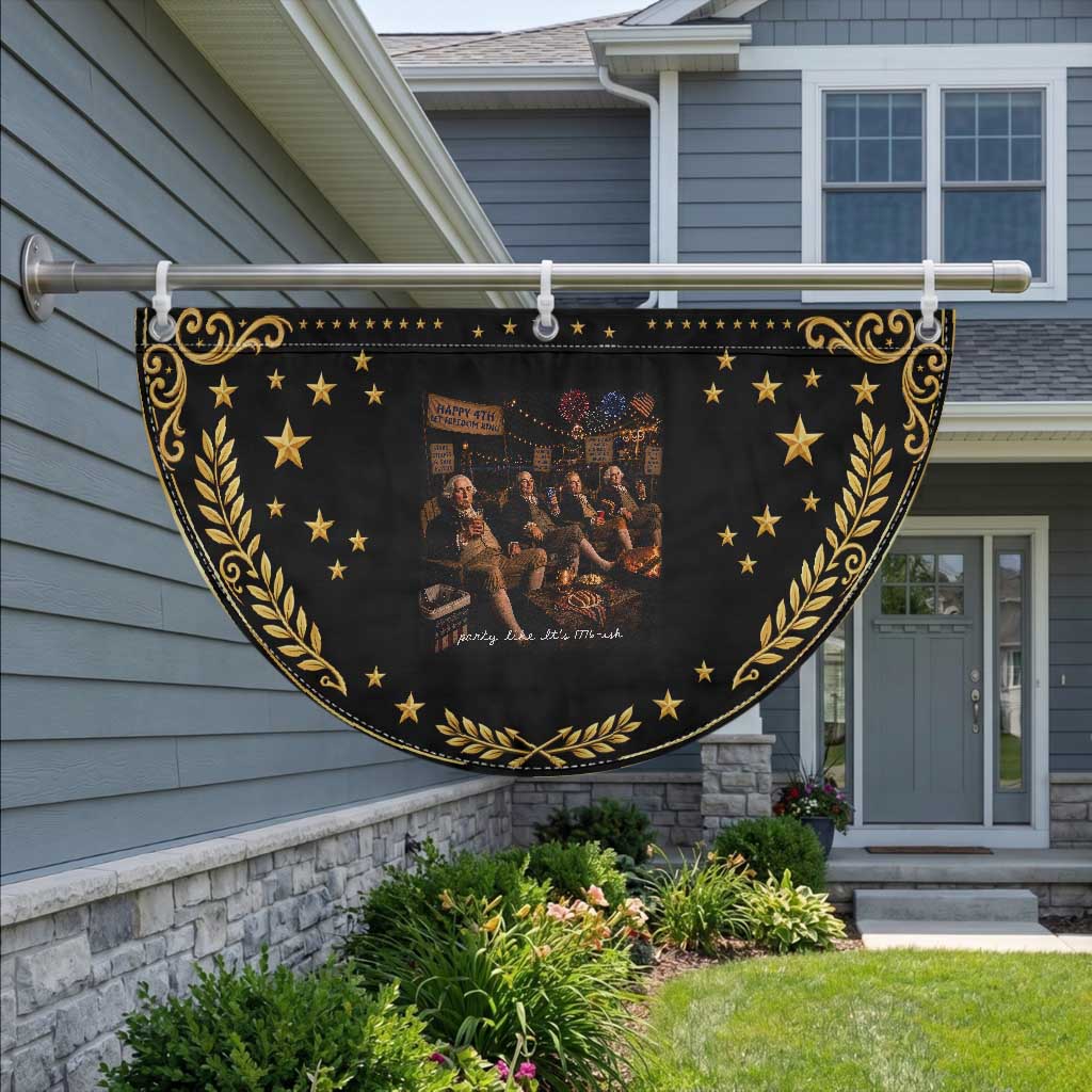 Party Like It Is 1776 Founding Father Patriotic Fan Flag Funny 4th of July Meme