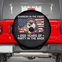 Business In The Front Party In The Back 250th Anniversary USA Spare Tire Cover Patriotic Eagle Mullet