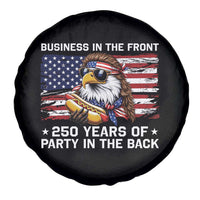 Business In The Front Party In The Back 250th Anniversary USA Spare Tire Cover Patriotic Eagle Mullet