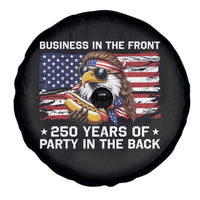 Business In The Front Party In The Back 250th Anniversary USA Spare Tire Cover Patriotic Eagle Mullet