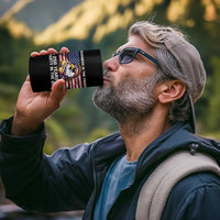 Business In The Front Party In The Back 250th Anniversary USA 4 in 1 Can Cooler Tumbler Patriotic Eagle Mullet