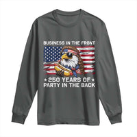 Business In The Front Party In The Back 250th Anniversary USA Long Sleeve Shirt Patriotic Eagle Mullet