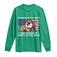 Business In The Front Party In The Back 250th Anniversary USA Long Sleeve Shirt Patriotic Eagle Mullet