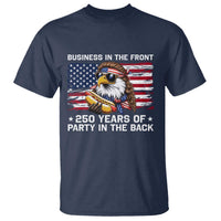 Business In The Front Party In The Back 250th Anniversary USA T Shirt Patriotic Eagle Mullet