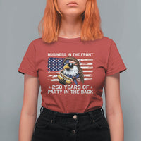 Business In The Front Party In The Back 250th Anniversary USA T Shirt For Women Patriotic Eagle Mullet