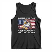 Business In The Front Party In The Back 250th Anniversary USA Tank Top Patriotic Eagle Mullet