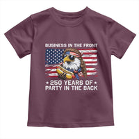 Business In The Front Party In The Back 250th Anniversary USA Toddler T Shirt Patriotic Eagle Mullet