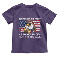 Business In The Front Party In The Back 250th Anniversary USA Toddler T Shirt Patriotic Eagle Mullet