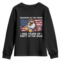 Business In The Front Party In The Back 250th Anniversary USA Youth Sweatshirt Patriotic Eagle Mullet