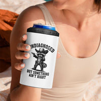 Undiagnosed But Something Ain't Right 4 in 1 Can Cooler Tumbler Funny Raccoon Cowboy