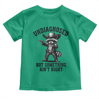 Undiagnosed But Something Ain't Right Toddler T Shirt Funny Raccoon Cowboy