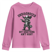 Undiagnosed But Something Ain't Right Youth Sweatshirt Funny Raccoon Cowboy