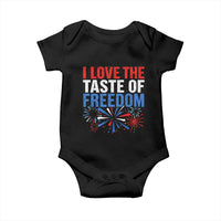 I Love The Taste Of Freedom Funny 4th of July Couple Matching Baby Onesie US Fireworks