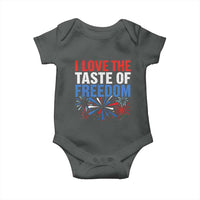 I Love The Taste Of Freedom Funny 4th of July Couple Matching Baby Onesie US Fireworks