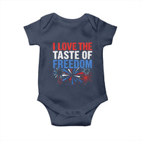 I Love The Taste Of Freedom Funny 4th of July Couple Matching Baby Onesie US Fireworks
