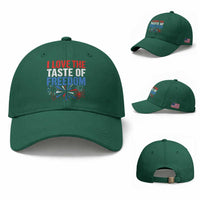 I Love The Taste Of Freedom Funny 4th of July Couple Matching Baseball Cap US Fireworks