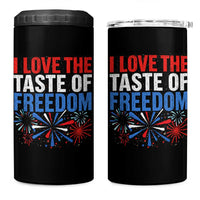 I Love The Taste Of Freedom Funny 4th of July Couple Matching 4 in 1 Can Cooler Tumbler US Fireworks