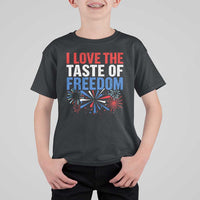 I Love The Taste Of Freedom Funny 4th of July Couple Matching T Shirt For Kid US Fireworks