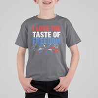 I Love The Taste Of Freedom Funny 4th of July Couple Matching T Shirt For Kid US Fireworks