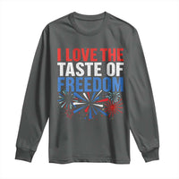 I Love The Taste Of Freedom Funny 4th of July Couple Matching Long Sleeve Shirt US Fireworks