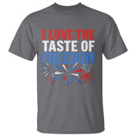 I Love The Taste Of Freedom Funny 4th of July Couple Matching T Shirt US Fireworks