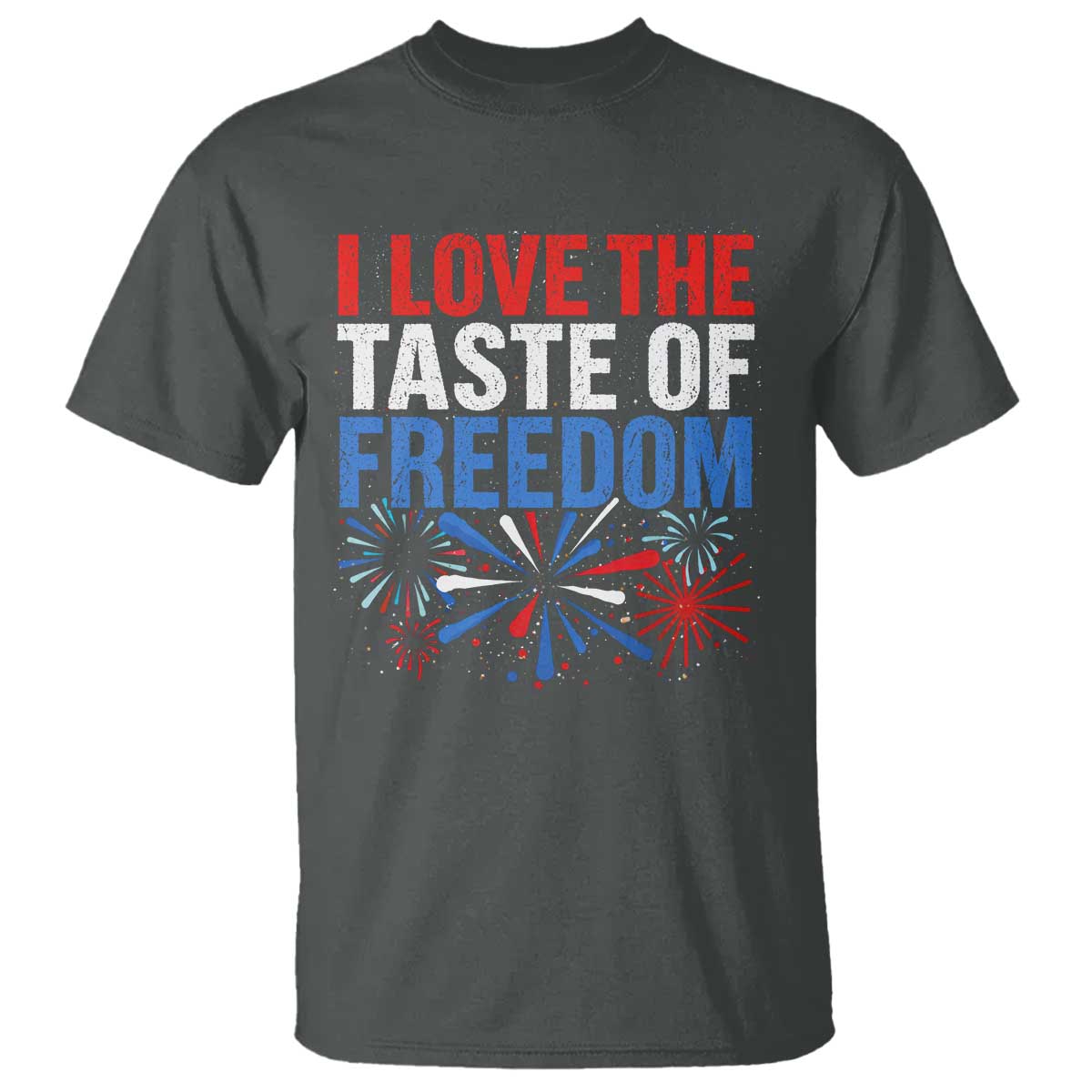 I Love The Taste Of Freedom Funny 4th of July Couple Matching T Shirt US Fireworks