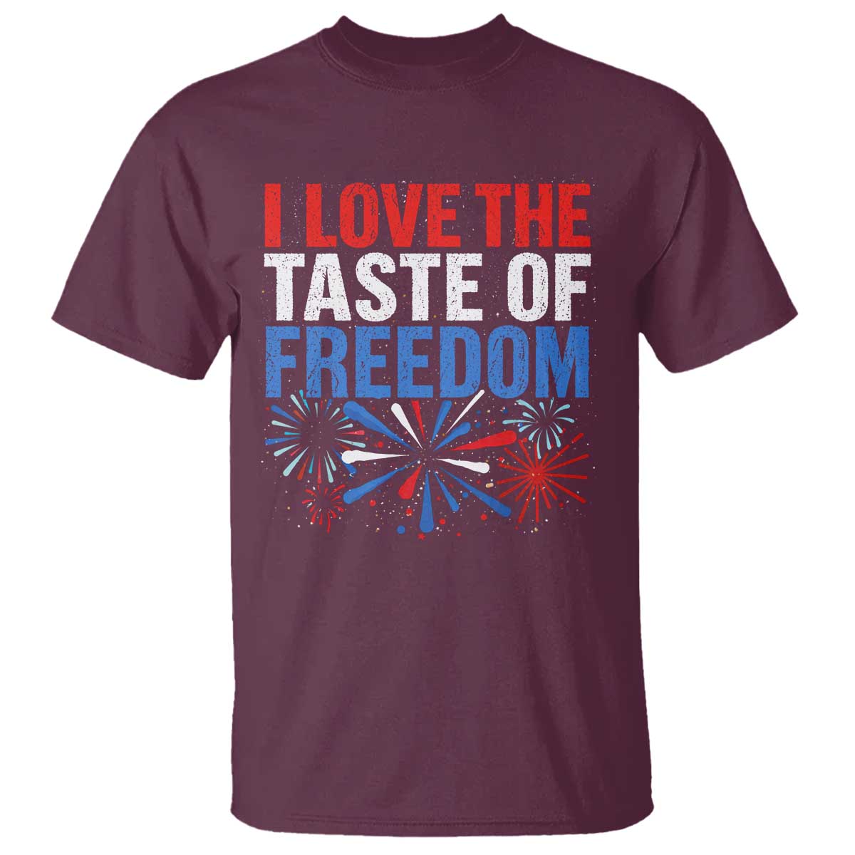 I Love The Taste Of Freedom Funny 4th of July Couple Matching T Shirt US Fireworks