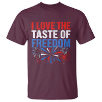 I Love The Taste Of Freedom Funny 4th of July Couple Matching T Shirt US Fireworks