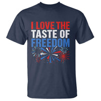 I Love The Taste Of Freedom Funny 4th of July Couple Matching T Shirt US Fireworks