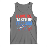 I Love The Taste Of Freedom Funny 4th of July Couple Matching Tank Top US Fireworks