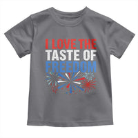 I Love The Taste Of Freedom Funny 4th of July Couple Matching Toddler T Shirt US Fireworks