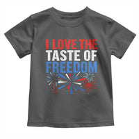 I Love The Taste Of Freedom Funny 4th of July Couple Matching Toddler T Shirt US Fireworks