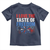 I Love The Taste Of Freedom Funny 4th of July Couple Matching Toddler T Shirt US Fireworks