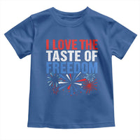 I Love The Taste Of Freedom Funny 4th of July Couple Matching Toddler T Shirt US Fireworks