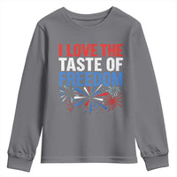 I Love The Taste Of Freedom Funny 4th of July Couple Matching Youth Sweatshirt US Fireworks