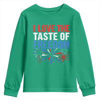 I Love The Taste Of Freedom Funny 4th of July Couple Matching Youth Sweatshirt US Fireworks