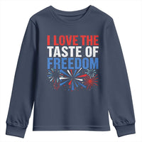 I Love The Taste Of Freedom Funny 4th of July Couple Matching Youth Sweatshirt US Fireworks