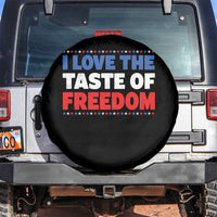 I Love The Taste Of Freedom Funny 4th of July Couple Matching Spare Tire Cover
