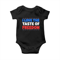 I Love The Taste Of Freedom Funny 4th of July Couple Matching Baby Onesie