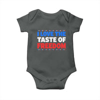 I Love The Taste Of Freedom Funny 4th of July Couple Matching Baby Onesie