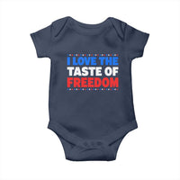 I Love The Taste Of Freedom Funny 4th of July Couple Matching Baby Onesie