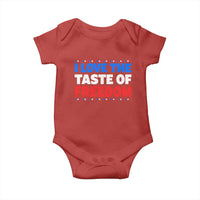 I Love The Taste Of Freedom Funny 4th of July Couple Matching Baby Onesie