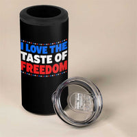 I Love The Taste Of Freedom Funny 4th of July Couple Matching 4 in 1 Can Cooler Tumbler