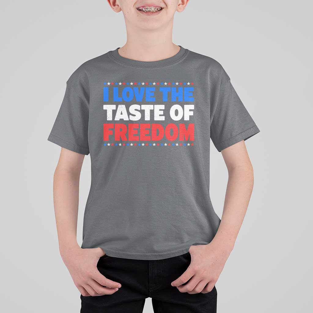 I Love The Taste Of Freedom Funny 4th of July Couple Matching T Shirt For Kid
