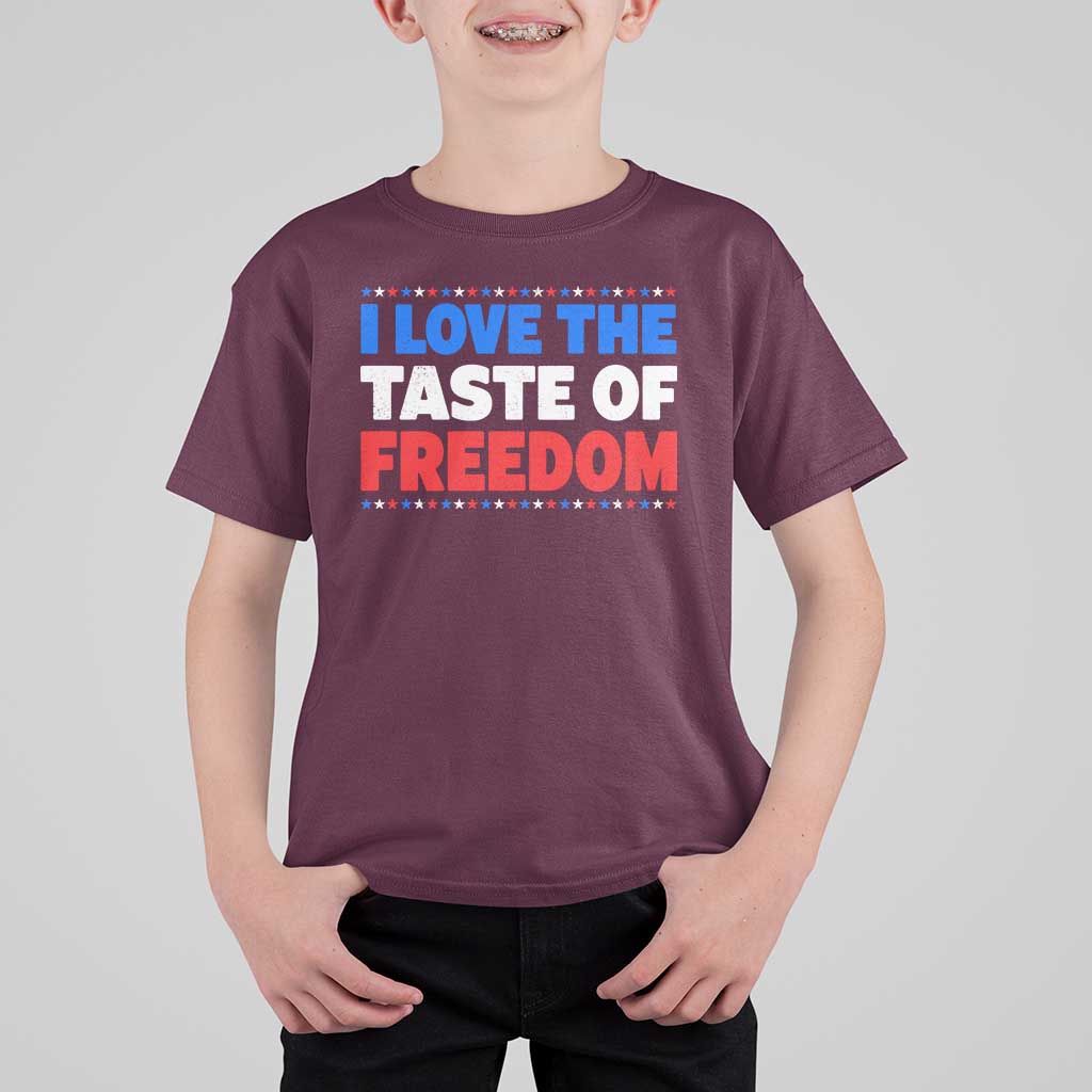 I Love The Taste Of Freedom Funny 4th of July Couple Matching T Shirt For Kid