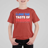 I Love The Taste Of Freedom Funny 4th of July Couple Matching T Shirt For Kid